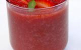 Soupe de fraises Guariguettes au basilic