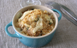 Gratin de topinambours et châtaignes aux cèpes