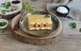 Millefeuille croustillant de saumon MOWI Traiteur Fumé 3 poivres et baie de Sichuan au fromage frais