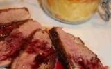 Magret de canard au cassis et gratin dauphinois au palet de bourgogne