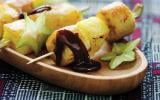 Ethnique : brochettes ananas-banane rôties aux épices