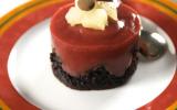 Fondant chocolat, poires et fraises