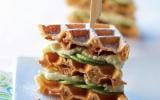 Mini gaufres comme un club sandwich