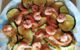 Sauté de gambas délice courgette