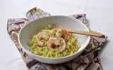 Risotto de coquillettes au bouillon de crustacés & gambas