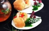 Pani puri à  la mangue et aux écrevisses