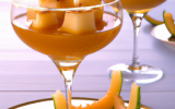 Aperitif léger - Verrines de melons à la liqueur de cognac-caramel