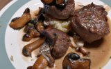 Filet mignon de biche aux champignons