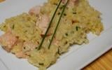 Risotto au saumon et safran