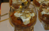 Verrine de poivrons et fromage frais aux herbes