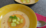 Soupe mangue melon avec une touche de citron vert