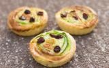 Tartelettes courgettes roquefort et cranberries