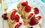 Roulé Cerise Fraises amandes de Sabine