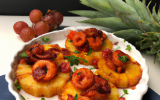 Crevettes ananas chorizo