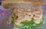 Sandwich avocat crevettes