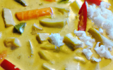 Curry de poivrons au lait de coco