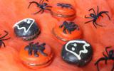 Macarons Hallowenesques, ganache à la châtaigne