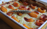 Gratin pain d'épices et abricots