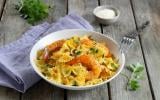 Farfalle aux gambas et potimarron