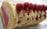 Bûche glacée, vanille framboises