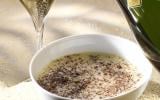 Soupe de lait aux vermicelles et à la truffe avec un champagne de vigneron millésimé