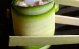 Courgettes en sushi de saumon