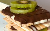 Millefeuille au chocolat et au kiwi