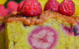 Cake framboises bananes