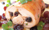 Poulet farci aux raisins frais