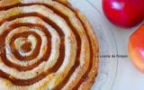 Gâteau moelleux aux pommes flambées