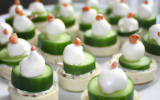 Petits amuse-bouches gourmants au boursin et au concombre