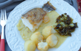 Aumônière de pommes de terre au chou et au haddock