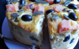 Cake au saumon et olives