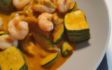 Courgette de crevette au curry