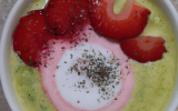 Cappuccino fraise, émulsion wasabi