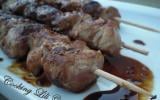 Brochettes de porc façon yakitori