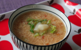 Soupe d'asperges au crabe