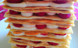 Millefeuilles à la gelée de framboises