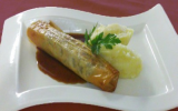 Pastilla d'agneau, purée de haricot de soissons