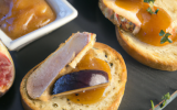 Tranche de foie gras et ses deux confitures