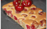 Clafoutis aux cerises et la pâte de pistache