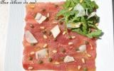 Carpaccio de thon frais