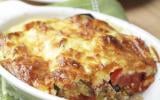 Gratin de courgettes et tomates au Saint Agur