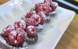 Sablés diamants au chocolat et aux framboises