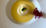 Velouté glacé de Riquette-Comcombre et son nuage citronné sucré