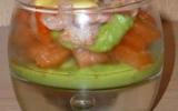 Verrine guacamole melon crevettes