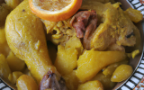 Tajine de poulet aux citrons confits