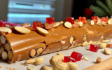 Bûche de Noël aux cacahuètes