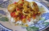 Riz aux calamars/ poivrons