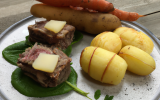 Bouchées pommes de terre et terrine de lièvre